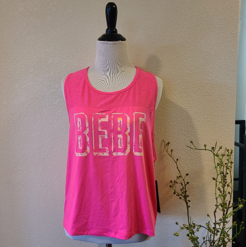 Bebe Sports Tank w/ Tie Dye Logo Medium